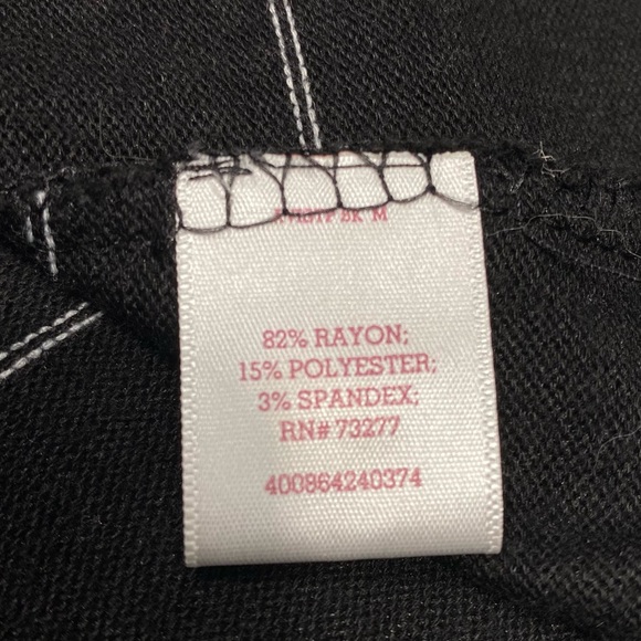 SO Perfectly Soft Black & White Henley Sweater Knee Length Dress Size M #1359 - Picture 6 of 9